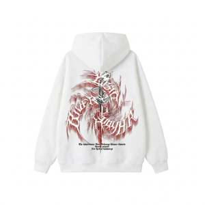 Sweat-shirt à capuche en tricot épais imprimé dessin animé pour garçons, coupe classique, personnalisé, en polyester/coton, pour hommes et femmes - Idéal pour le printemps - Product Image 2