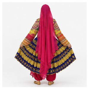 Vêtements ethniques traditionnels indiens et pakistanais, Lehenga Choli, robe de mariage en coton brodée, Dupatta, coupe ample, robe afghane Kuchi - Product Image 3