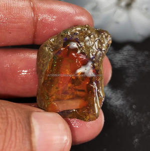 โอปอลธรรมชาติ เอธิโอเปีย เวลโล ไฟร์ แฟนซี ออยล์ รูปทรงหยาบ ขนาด 41.22x20.59 มม. และ 36.55x25.91 มม. ได้รับการรับรองจากผู้ตรวจสอบบุคคลที่สาม คุณภาพเยี่ยม - Product Image 2