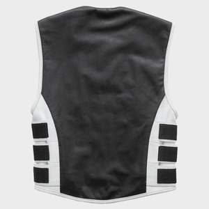 Chaleco de cuero perforado estilo SWAT para motocicleta para hombre - Product Image 3