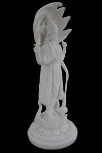 Nirmala Handicrafts - Estatua de Vishnu de Resina Pulida Hecha a Mano, Escultura de Dios Hindú Indio, Arte Religioso de Mesa de Rajasthan - Product Image 2