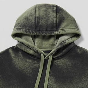 Sudadera con Capucha de Alta Calidad, Estilo Vintage, Corte Holgado, Efecto Desgastado por el Sol, Manga Larga, para Hombre - Product Image 5