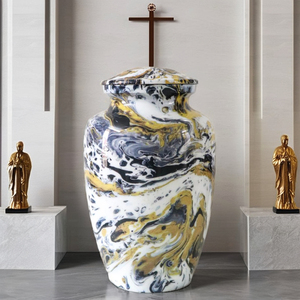 Fabricant d'urnes funéraires en métal personnalisées imprimées pour cendres humaines, urne en aluminium pour le stockage des cendres et des restes humains - Product Image 6