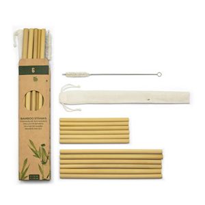 EXPAD Vietnam Manufacturer's Eco-Friendly Disposable Bamboo <b>Straws</b> Biodegradable 200mm Length Top Selling Free Sample Carton - Product Image 2