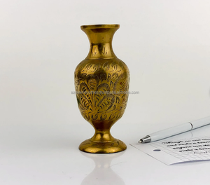 Azora Industries Vase à fleurs en métal antique pour la décoration de table de mariage Fournitures directes de fleurs en métal fabriquées à la main pour la fête à la maison - Product Image 3