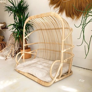 Double hanging <b>egg</b> basket chair cheap price cane rattan swing chairs manufactured in Vietnam - Product Image 4
