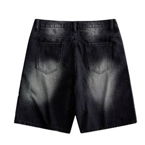 Shorts de Mezclilla Negros con Pedrería Personalizados para Hombre, Jeans Brillantes de Lujo, Estilo Urbano, Holgados, Moda de Verano, OEM, ODM, Venta al Por Mayor - Product Image 2