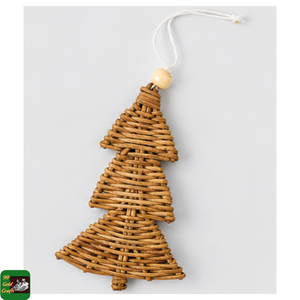 Adornos Navideños Colgantes de Ratán Hechos a Mano, Ecológicos, Decoraciones Naturales Tejidas para Árboles, Resistentes al Agua, Duraderos, Decoración Festiva para el Hogar - Product Image 4