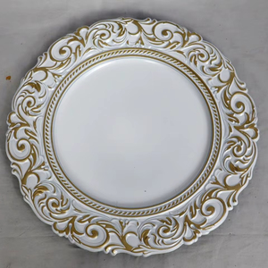 Platos de plástico redondos de alta calidad para eventos, fiestas, bodas, reutilizables, decorativos, para la decoración de la mesa. - Product Image 1