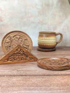 Home Decor Pentagram Round Wooden <b>Incense</b> Holder for <b>Incense</b> Sticks and <b>Cones</b> Vintage Mango Wooden Pentacle <b>Incense</b> Burner Hold - Product Image 1