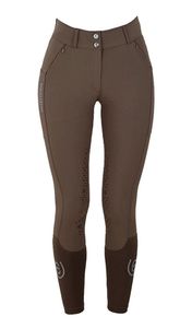 Pantalon d'équitation taille haute pour femme, extensible 4 directions, avec patchs en silicone aux genoux pour l'équitation. - Product Image 3