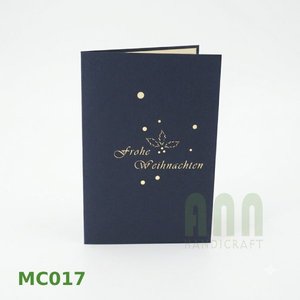 Cartes de vœux 3D personnalisées ANN HANDICRAFT en papier, design pop-up, découpe laser numérique, gaufrées, faites à la main, finition mate pour Noël - Product Image 4
