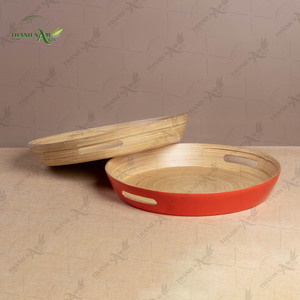 Plateau en bambou, design minimaliste artisanal, solution écologique pour servir et décorer - Product Image 5