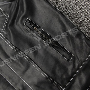 Mens Genuine Leather Motorcycle <b>Vest</b> For Men <b>Black</b> Diamond Stitched Concealed Carry Biker <b>Vest</b> Customized Leather Jacket - Product Image 4