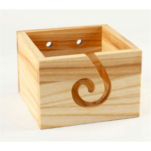 Cuenco de madera cuadrado al por mayor para hilo, organizador de ganchillo hecho a mano, caja de almacenamiento de hilo de madera personalizada para tejer - Product Image 4