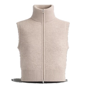 Nuevo Chaleco de Punto sin Mangas para Mujer con Cuello Alto, Color Sólido, Suéter Básico, Camiseta de Punto para Dama - Product Image 1