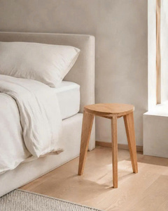 Modern Wooden <b>Stool</b> Minimalist Design Three-Legged Chair Home Furniture Bedroom Accent <b>Seat</b> - Product Image 5