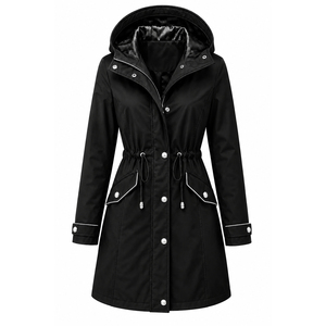 Abrigo de Invierno Personalizado, Elegante, Cálido, Largo, con Capucha, Estilo Urbano, Teñido Liso, Resistente al Viento, 100% Poliéster, Alta Calidad, OEM, para Mujer, en Oferta - Product Image 3