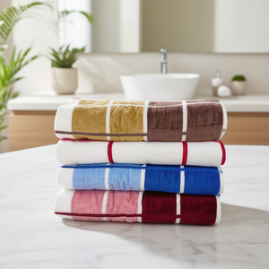 Serviette de toilette en microfibre 27,5x27,5 pouces, motif uni, compressée, douce et absorbante, pour hôtel, salle de bain, usage visage - Product Image 3