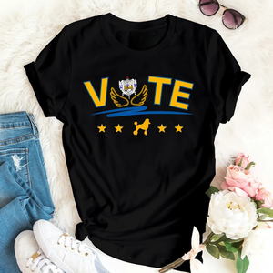 Custom <b>Women</b> Vote T-<b>Shirt</b> <b>Black</b> Graphic Printed Short Sleeve Crew Neck Cotton Tee Voting Awareness Casual Fashion Streetwear - Product Image 1
