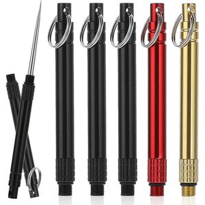 ไม้จิ้มฟันโลหะไทเทเนียมแบบพกพา 6 ชิ้น ใช้ซ้ำได้ พกพาสะดวก พร้อมพวงกุญแจ ขนาดพกพาสำหรับเดินทาง ผลิตภัณฑ์ดูแลช่องปาก - Product Image 2