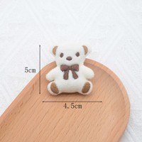 En gros, appliques brodées rembourrées en forme d'ours en peluche mignon pour pinces à cheveux, vêtements, sacs, chapeaux et accessoires DIY