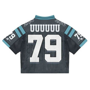 เสื้อฟุตบอลอเมริกันสำหรับผู้ชาย แบบมืออาชีพ ปรับแต่งชื่อทีมและแบรนด์ได้ ป้องกันแบคทีเรีย ผลิตจากโพลีเอสเตอร์ 100% สวมใส่สบาย แห้งเร็ว - Product Image 1