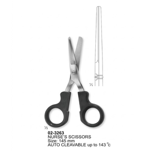 Tijeras de Enfermería de Alta Calidad de 14.5 cm, Rectas y con Punta Cerrada, Tijeras Quirúrgicas Reutilizables de Acero Inoxidable Alemán - Product Image 2