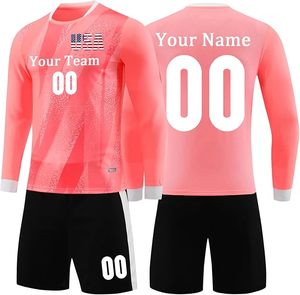 Conjunto de Camiseta de Fútbol Personalizable para Hombre, Talla Grande, Rayas Blancas y Rojas, Impresión Digital, Transpirable, de Secado Rápido, Poliéster, Algodón, Elástico - Product Image 4