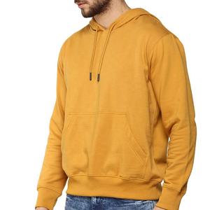 High Quality Custom Pullover <b>Black</b> Plain No <b>String</b> Hoodies Men Boxy 100% Cotton French Fabric Print Blank Sweatshirt - Product Image 2
