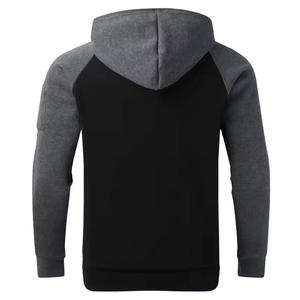 Sudadera con Capucha para Hombre, Color Naranja y Negro, con Bloques de Color, Manga Larga, Bolsillos con Cremallera, Estilo Deportivo, para Otoño - Product Image 4
