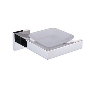 Portasapone Quadrato in Acciaio Inox 304 Antiruggine e Lucidato, Accessorio Rimovibile Argento per Bagni - Product Image 2