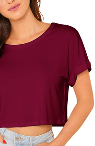 Nouvel Arrivage 2026 – T-shirts Courts Femme à Séchage Rapide, Col Rond Décontracté, Manches Courtes, Couleur Unie, Respirants - Product Image 2