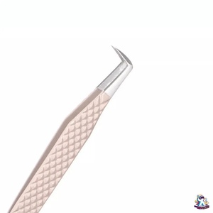 Ensemble de pinces à cils Ryzer Studio en acier inoxydable de précision, durables, 1 pièce, pointe incurvée et pointue, outils de maquillage pour les cils - Product Image 4