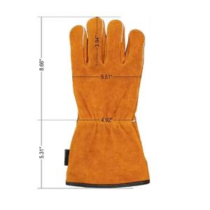 Guantes de Soldadura de Cuero Vacuno Resistentes al Calor de Manga Larga - Product Image 4