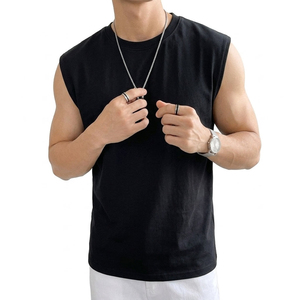 OEM Men's Oversized Sleeveless T Shirt Crew Neck Wide Strap Muscle Tank Casual Daily Wear Street Style Custom Bulk Tank <b>Tops</b> - Product Image 6