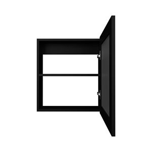 Armadietto da Bagno Nero con Specchio Integrato - Product Image 4