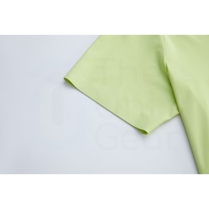 Camisa Polo Oxford de Manga Corta Verde Sólido para Hombre, Corte Regular, Tejido Informal - Product Image 3