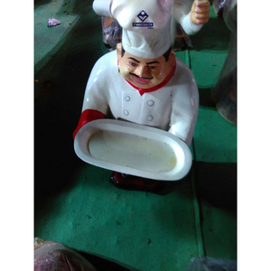 รูปปั้นต้อนรับไฟเบอร์สีดำสำหรับตกแต่งภายใน/ภายนอก เหมาะสำหรับทางเข้าโรงงานและสวน - Product Image 6