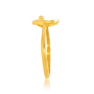 Exquisito Anillo de Oro con Corazón, Anillo de Oro de Lujo con Doble Corazón para Mujer, Anillo Ajustable con Forma de Corazón Romántico, Anillo de Moda - Product Image 3