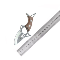 Petit couteau droit multifonctionnel portatif d'extérieur en acier inoxydable pour le camping avec jeu de couteaux Couteau de chasse