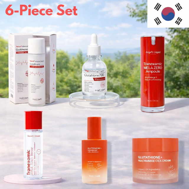Angel's Liquid Glutathione Niacinamide Face Cream & Serum Skincare Set Brightening Whitening Hydrating Anti-Aging Dark Spot Kit