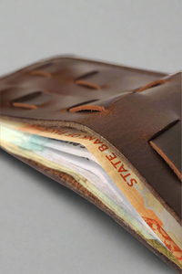 Portefeuille tressé en cuir véritable haut de gamme pour homme, design court élégant, logo personnalisé, doublure en polyester, porte-cartes premium, fabrication OEM - Product Image 4