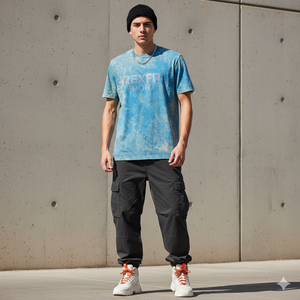 T-shirts Streetwear Délavés à l'Acide, Plusieurs Tailles, Matière de Qualité Supérieure, Couleurs Unies, Collection Vêtements d'Été, T-shirts Oversize - Product Image 3