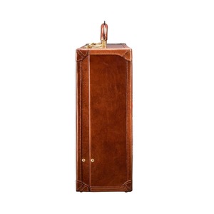 Maletín Ejecutivo de Cuero Marrón Vintage de Lujo con Cerradura de Combinación, Interior de Gamuza Crema y Herrajes de Latón Dorado - Product Image 4