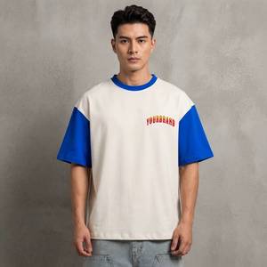 ออกแบบโลโก้ตามสั่ง เสื้อยืดผู้ชายทรงหลวม บริการ OEM เสื้อยืดแขนสั้นสำหรับฤดูร้อน ขายออนไลน์ เสื้อยืดพิมพ์ลายผู้ชาย - Product Image 4