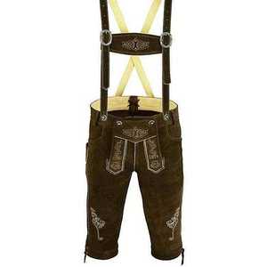 Lederhosen authentiques allemands marron foncé pour hommes, tailles européennes 46 à 62 - Product Image 1