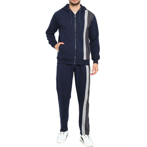 Survêtement de sport confortable pour homme, 100 % coton épais et respirant, conception OEM, vêtements de course d'hiver, vente en gros - Product Image 1
