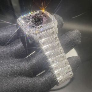 Reloj de Diamantes Splendid Gift con Caja Cuadrada de 42 mm, Movimiento Analógico de Cuarzo ETA, Cristal de Zafiro, Pedrería, Lujoso para Hombre - Product Image 3