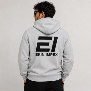 เสื้อฮู้ดซิปแบบโอเวอร์ไซส์ ยูนิเซ็กซ์ ผ้าฝ้ายถัก 100% ทรงปกติ คุณภาพสูง ดีไซน์ปรับแต่งได้ พิมพ์ลายได้ เป็นมิตรกับสิ่งแวดล้อม - Product Image 4